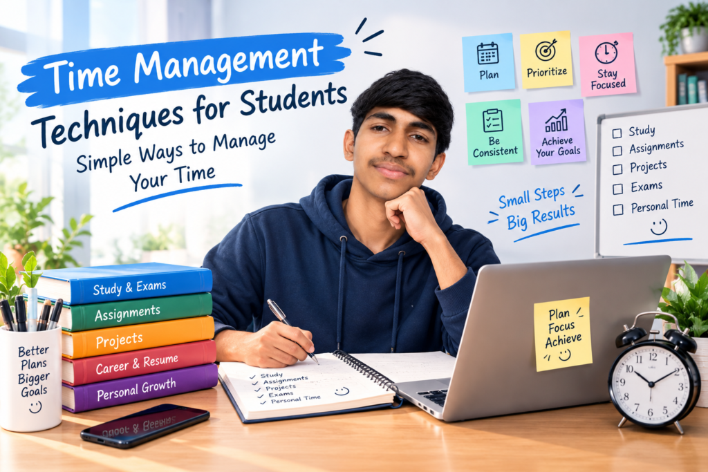 Time management techniques for students with a study plan